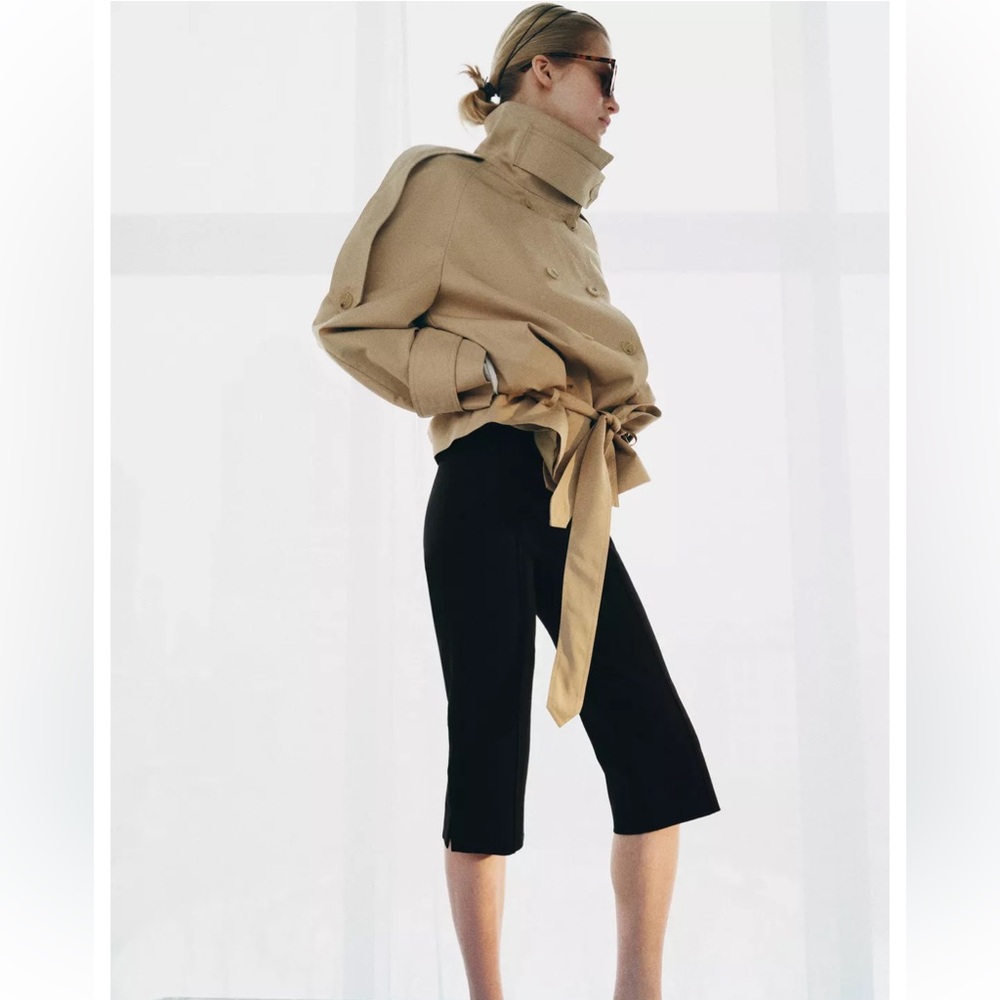 ZARA SHORT HIGH NECK TRENCH COAT ZW COLLECTION - Picture 4 of 7